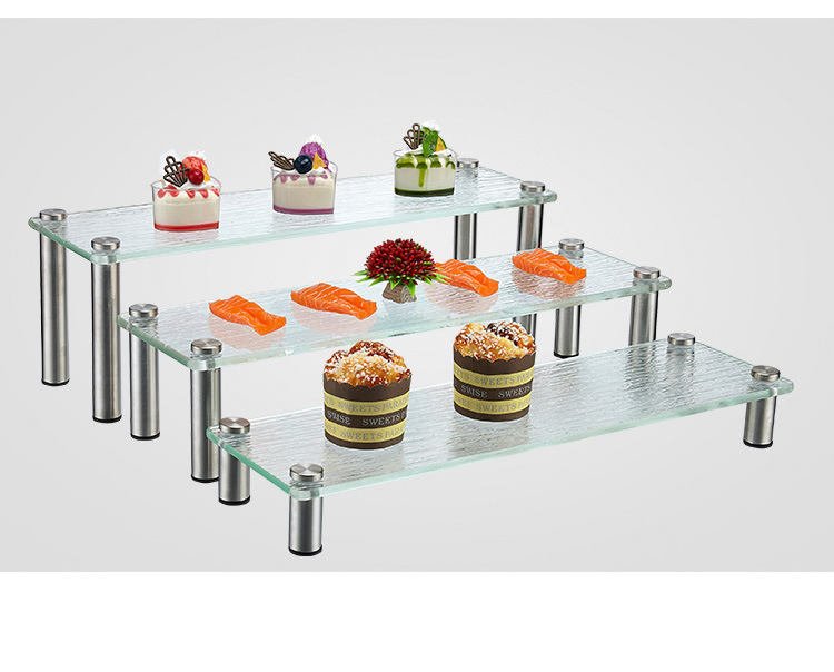 厂家直销亚克力三层点心架餐厅糕点寿司架自助餐冷餐甜品台展示架