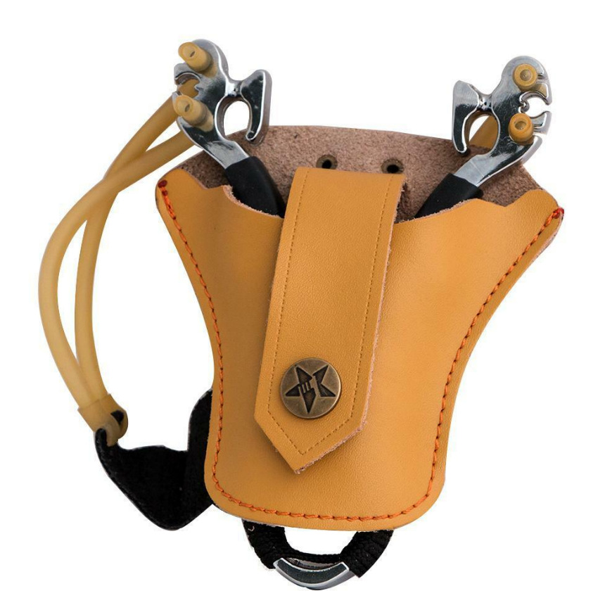 弹弓包 真皮/pu射击弹弓皮兜 户外运动腰包 钢珠弹弓一体包定制