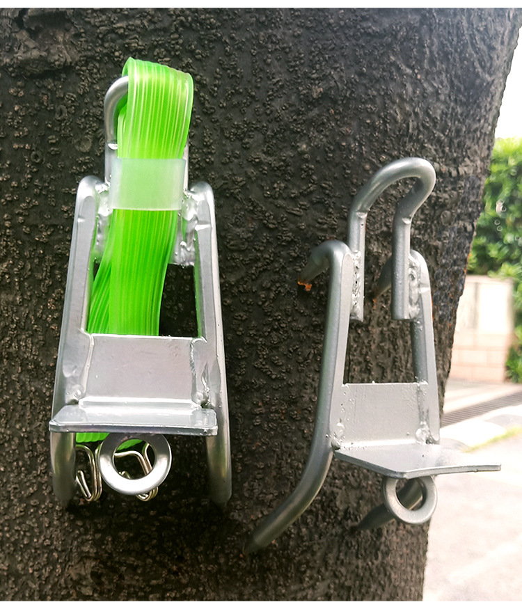 爬树器 脚扎子防滑猫爪上树专用马蜂工具爬树铁鞋脚扎爬杆器