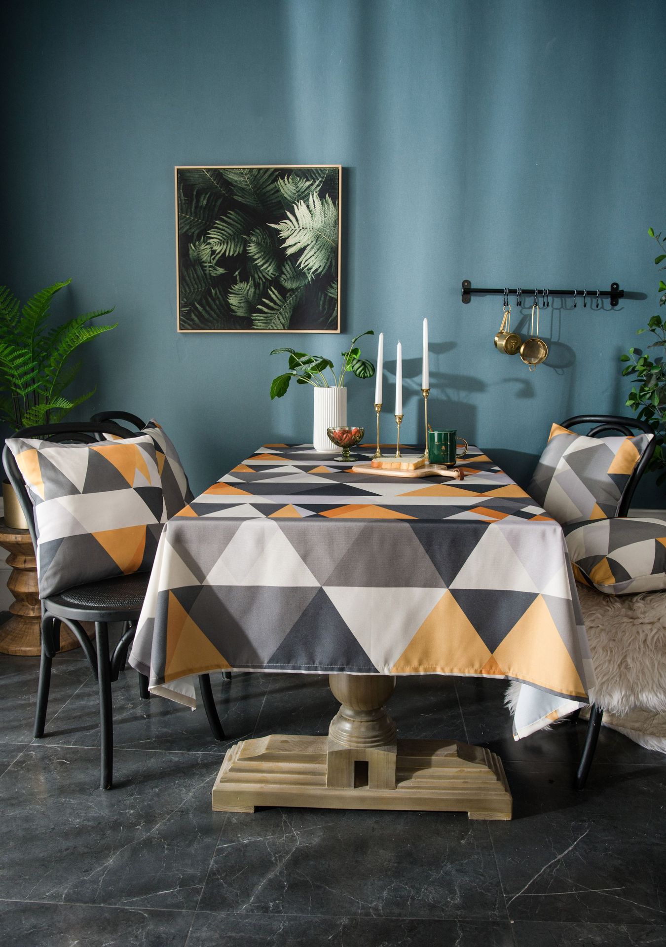 防水北欧简约餐桌布艺台布圆桌布长方形茶几布客厅餐厅多用盖巾布