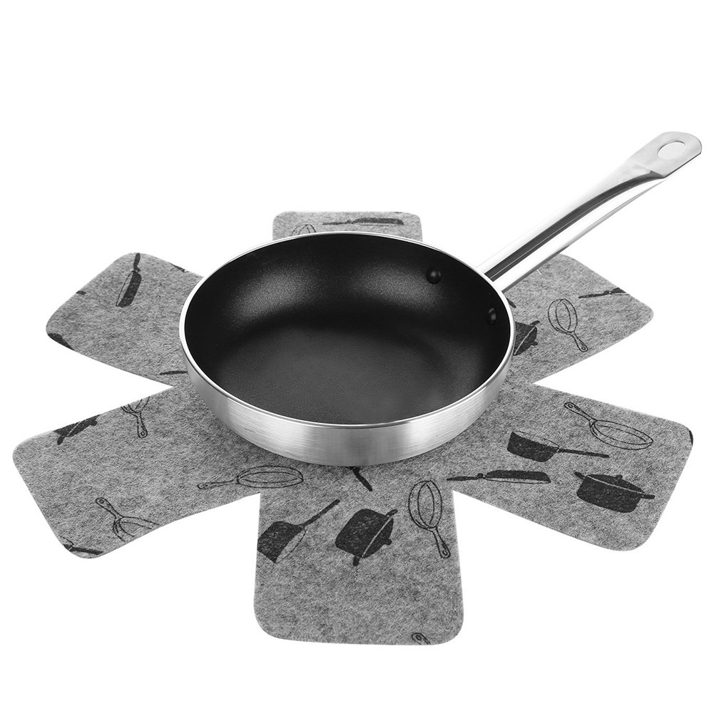 厂家直销毛毡不粘锅底保护垫 加厚无纺布隔热垫 印花毛毡锅垫定制