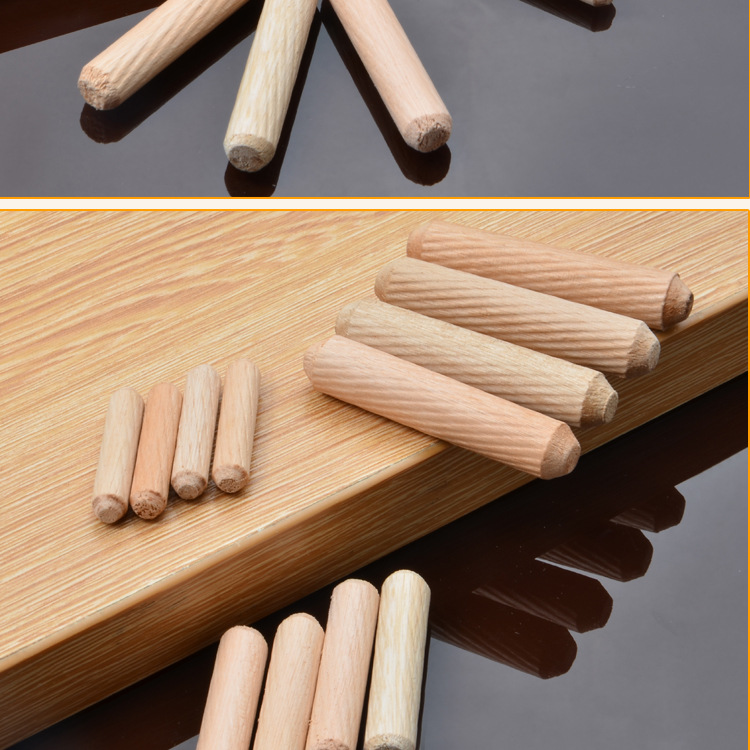 迪斯威 木榫木梢 板式家具连接件 实木圆棒形直斜纹 桦木按木荷木