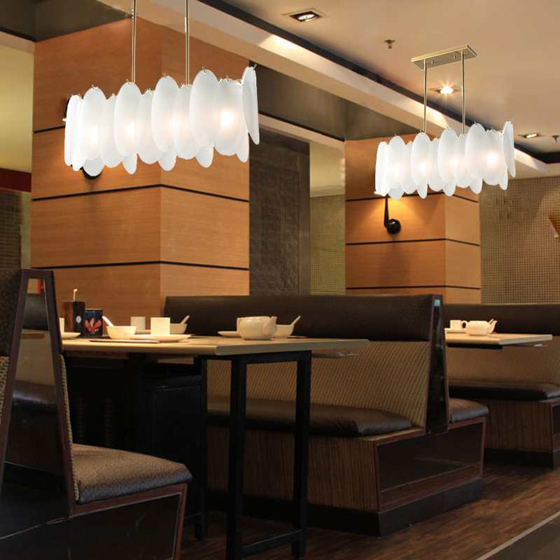 卧室玻璃吸顶灯现代餐厅书房led节能灯树叶挂片型吸顶灯星泉灯饰