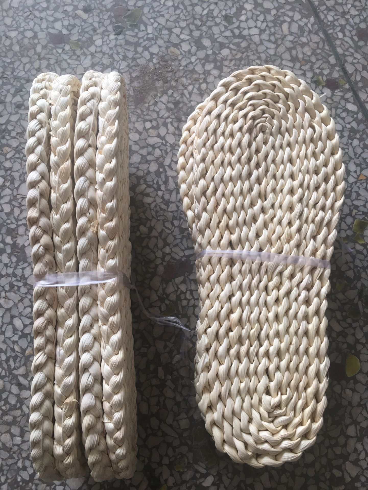 陕西草鞋底玉米皮草编辫子材料diy制鞋半成品拖鞋底一双