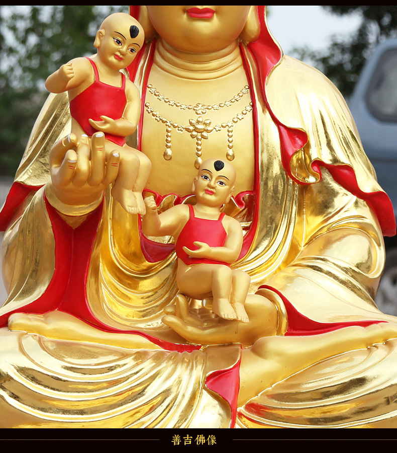 树脂玻璃钢送子观音佛像摆件求子嗣观世音菩萨寺庙供奉佛具1米3高