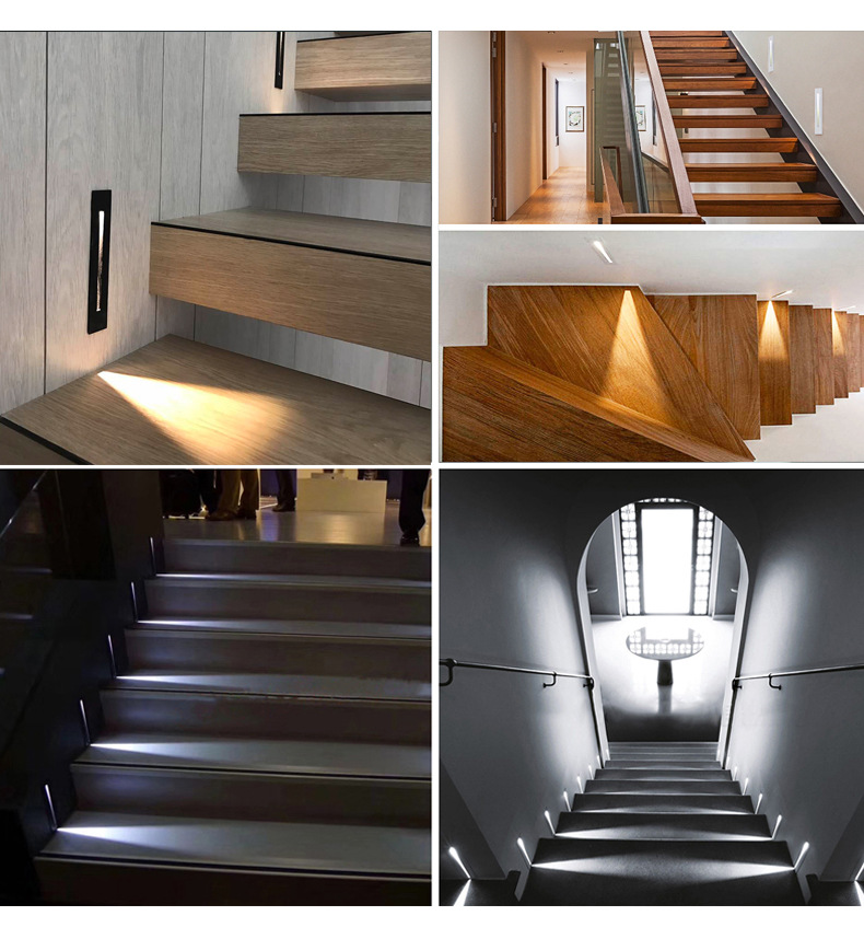 led长条感应嵌入式地脚灯 酒店别墅宾馆楼梯墙角灯走廊过道墙壁灯