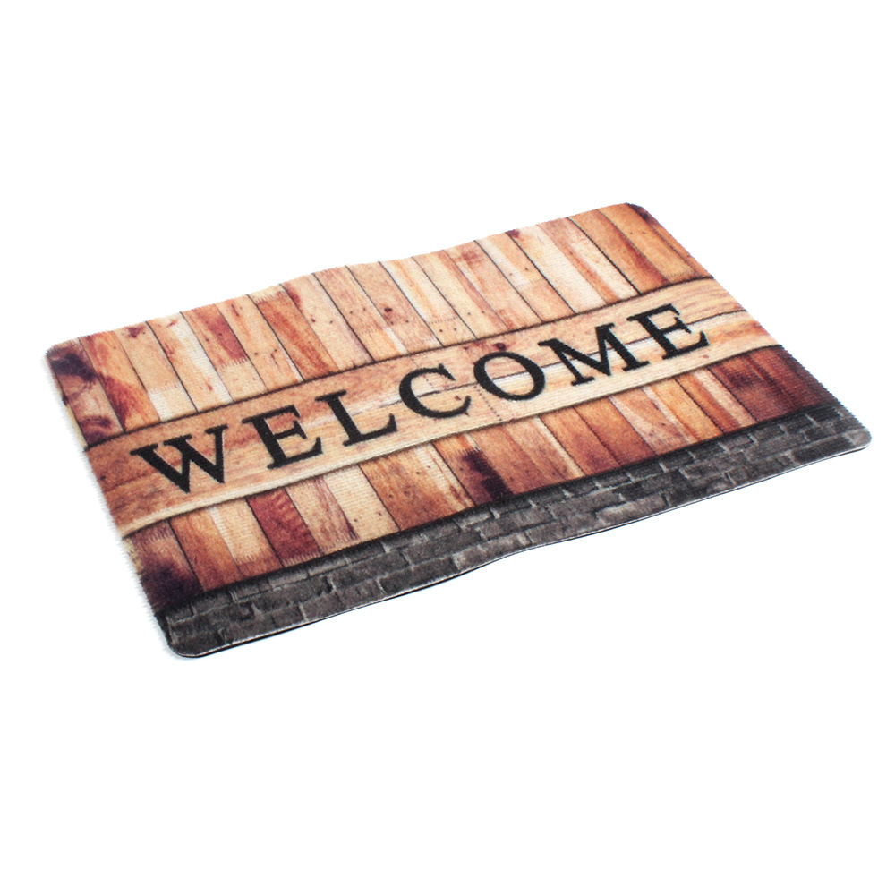 新品印花pvc条纹welcome地毯地垫厨房浴室卧室进门防滑地毯