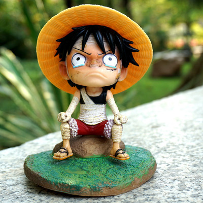 厂家直销 海贼 限量雕像 绷带小路飞 童年哭泣路飞 gk 手办模型
