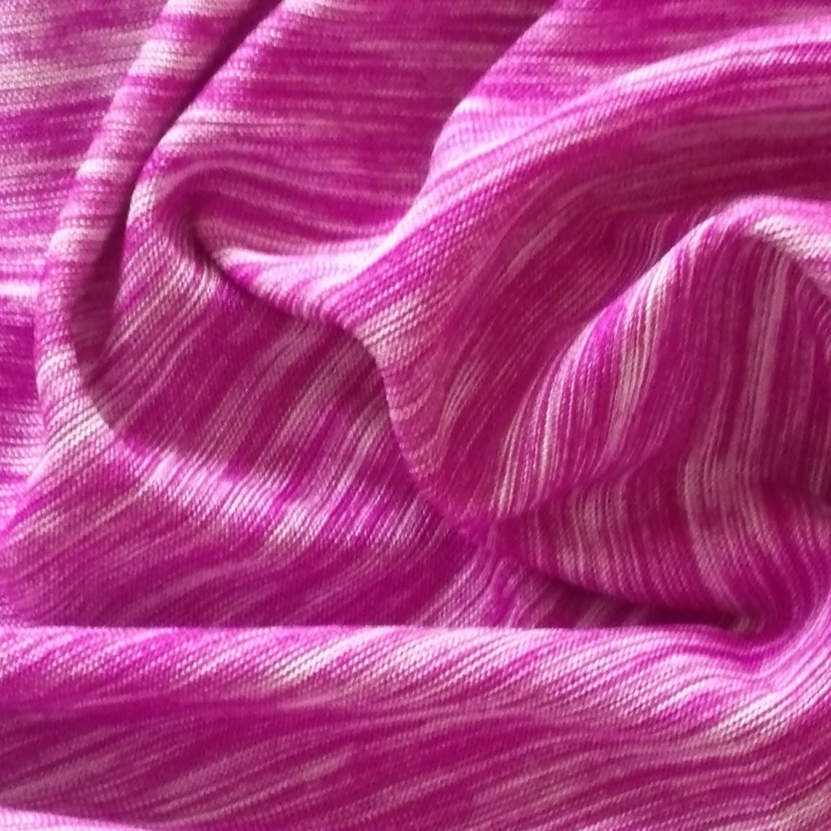 品质款段染速干t恤健身瑜伽罗纹汗布仿阳离子pk布段彩针织面布料