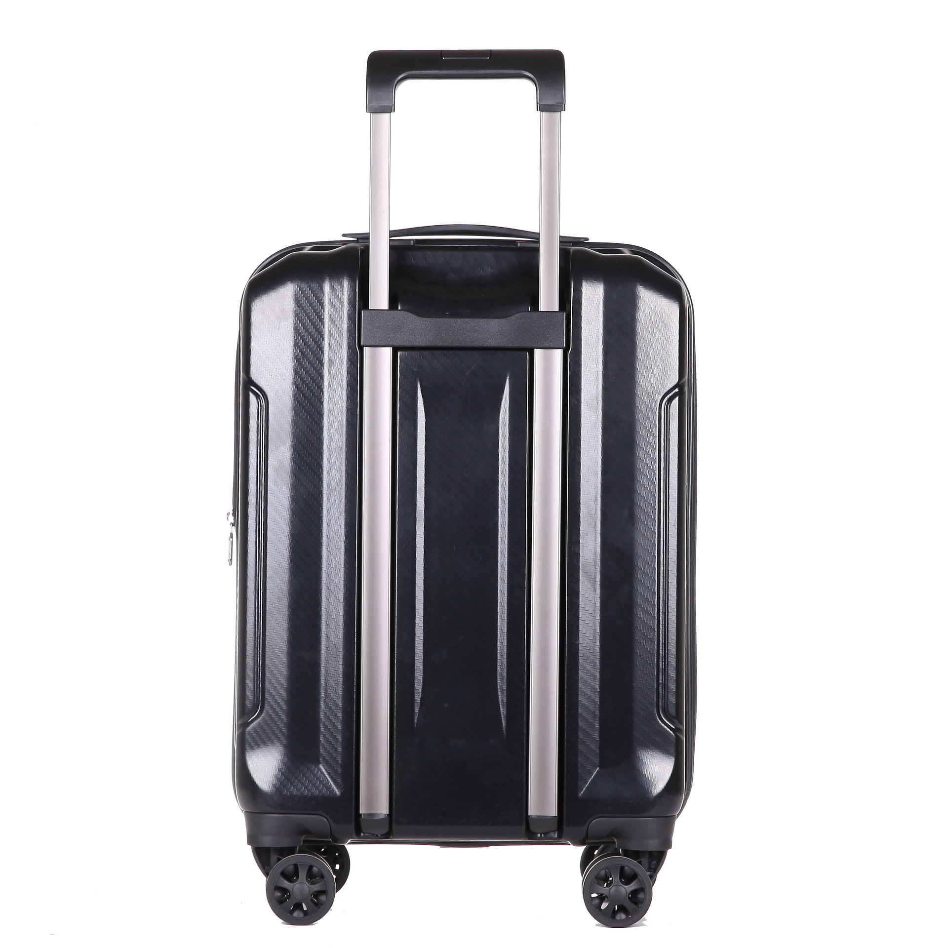 新款商务随身登机箱20寸前开盖拉杆箱外置拉杆行李箱6cm拓展层