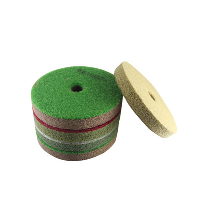 100mm大理石海绵抛 石材翻新纤维轮 干抛轮水磨片 石材海绵抛光轮