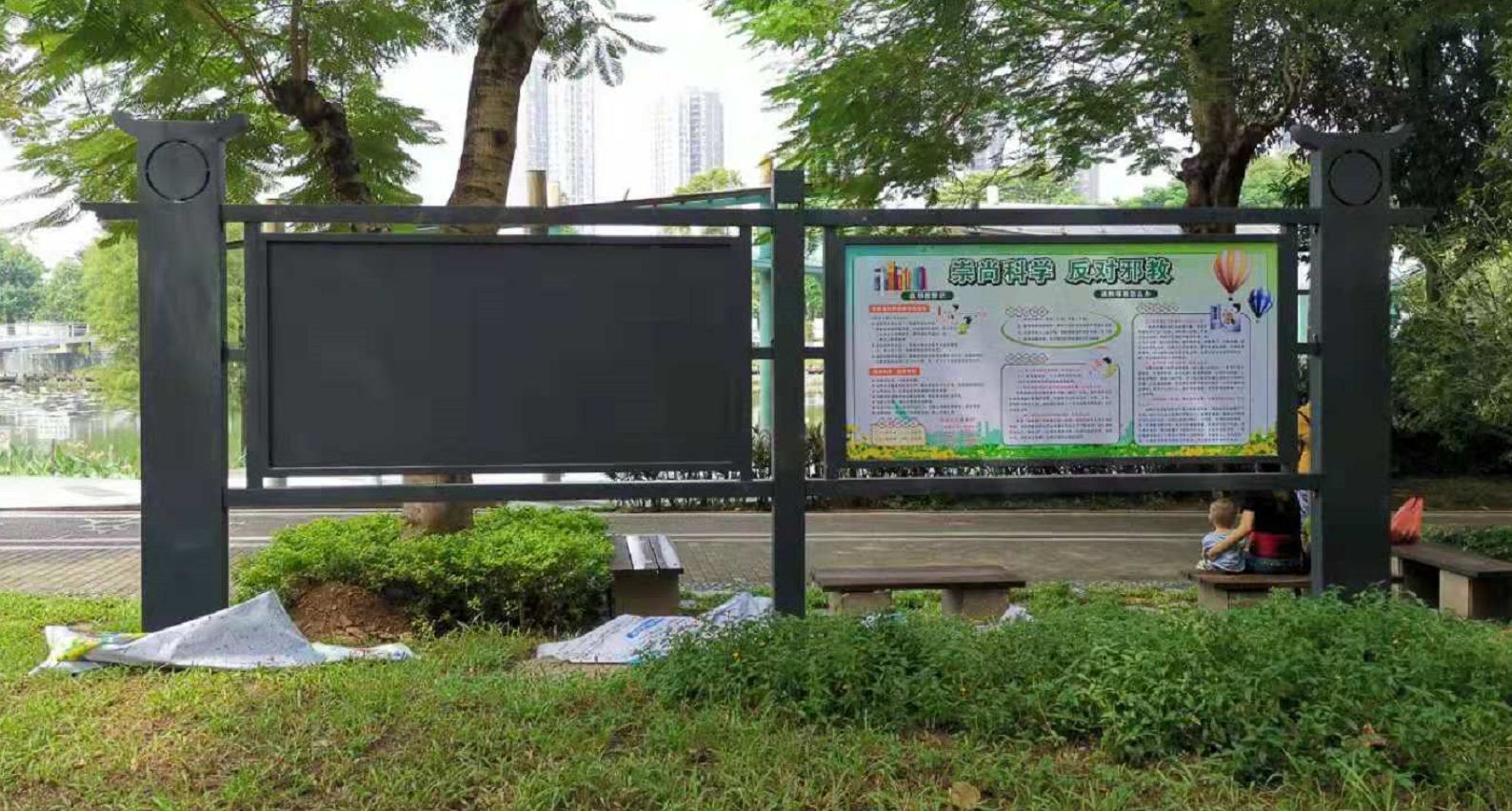 定制宣传栏户外不锈钢烤漆公告栏企业校园工厂公示栏广告牌