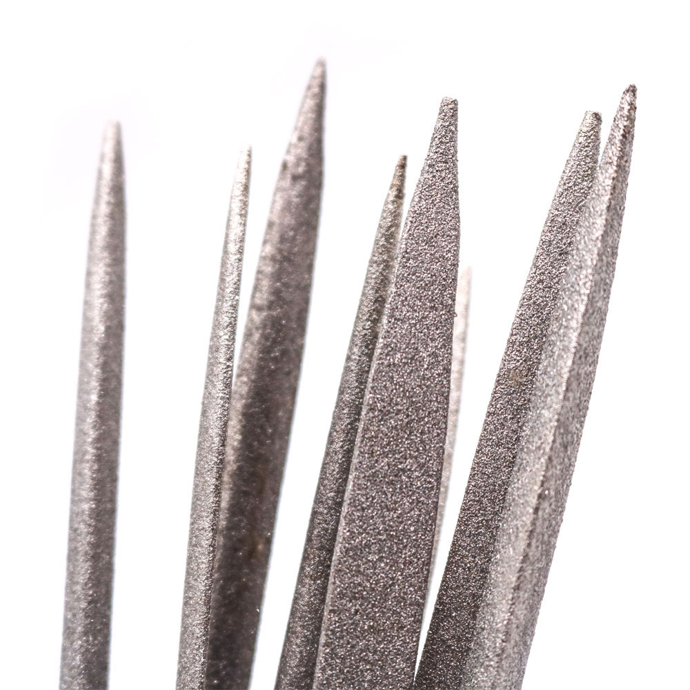 高温淬炼金刚石锉刀套装平板小挫刀圆三角锉刀什锦金刚砂抛光工具