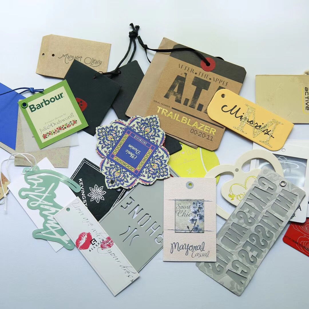 双面吊牌印刷纸卡 饰品吊纸卡 烫金异形吊牌 日本箱包吊牌 吊牌