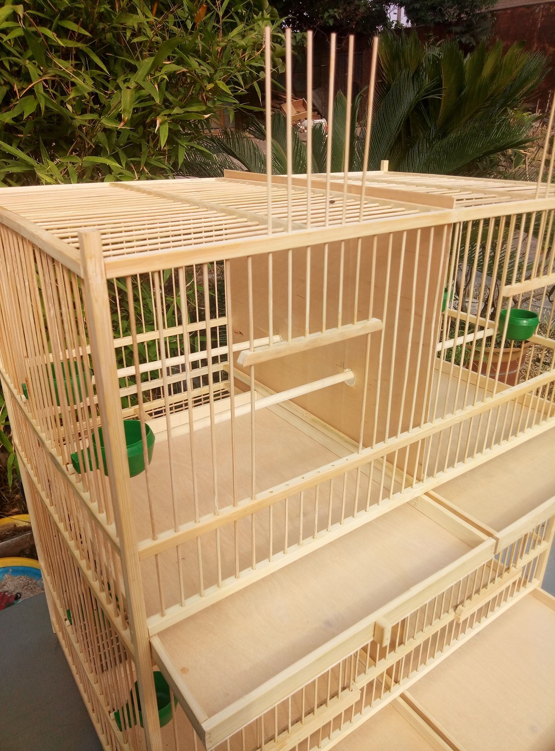 鸟笼大号加宽四格排笼繁殖笼麻料绣眼玉鸟芙蓉鸟笼包邮送配件