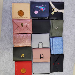 新款外贸杂款钱包多卡位手包钱包超市地摊热卖火烧钱包