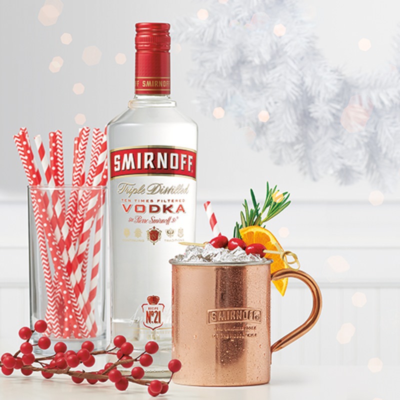 斯米诺红牌伏特加smirnoffvodka750ml皇冠伏特加洋酒鸡尾基酒批发