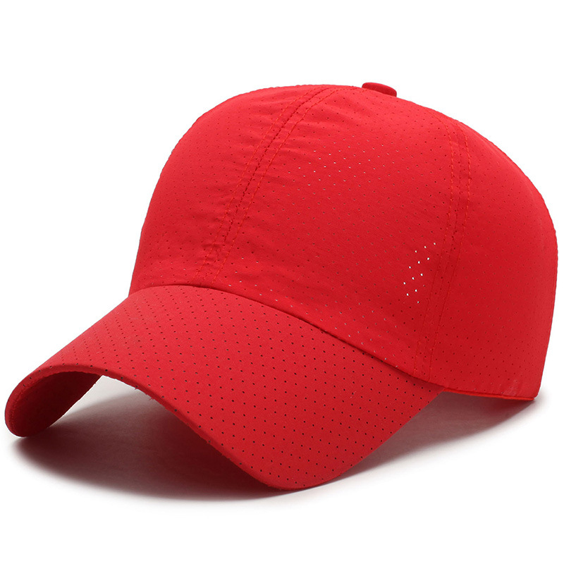 Hat Summer Men's Light Board Baseball Cap Quick-Drying Mesh Breathable Printed Logo Tide Perforated Sun-Poof Peaked Cap