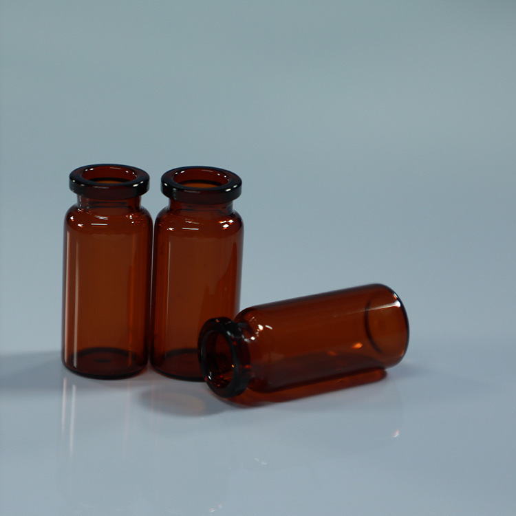 现货透明16mm管径2ml至5ml面部精华液瓶粉针瓶卡口玻璃西林瓶安瓶