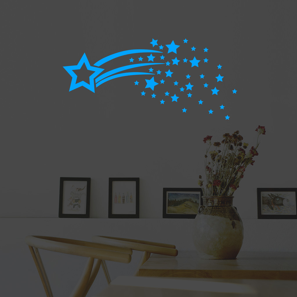 夜光星星贴夜光墙贴跨境热销夜光星星墙贴 卧室装饰夜光贴定制