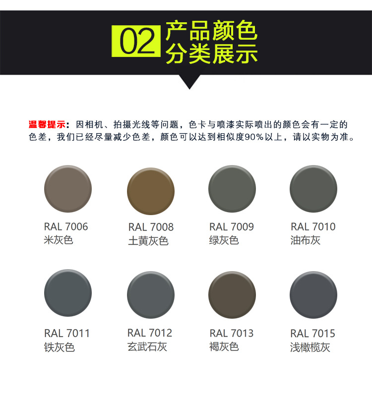 劳尔ral7006/7008/7009/7010/7011/7012/7013/7015漆先生自喷漆