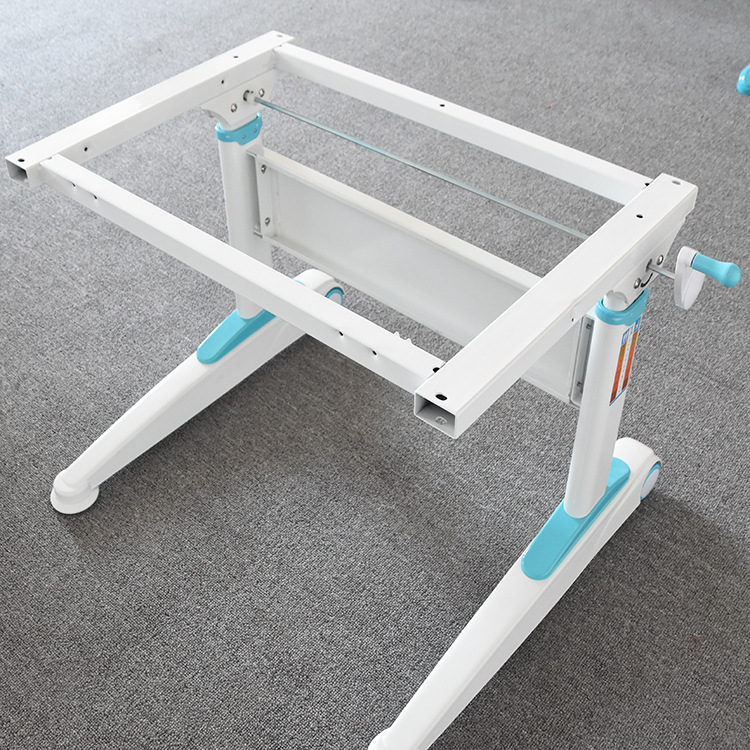 儿童学习桌升降钢架五金钢架升降架正面手摇儿童学习桌台架