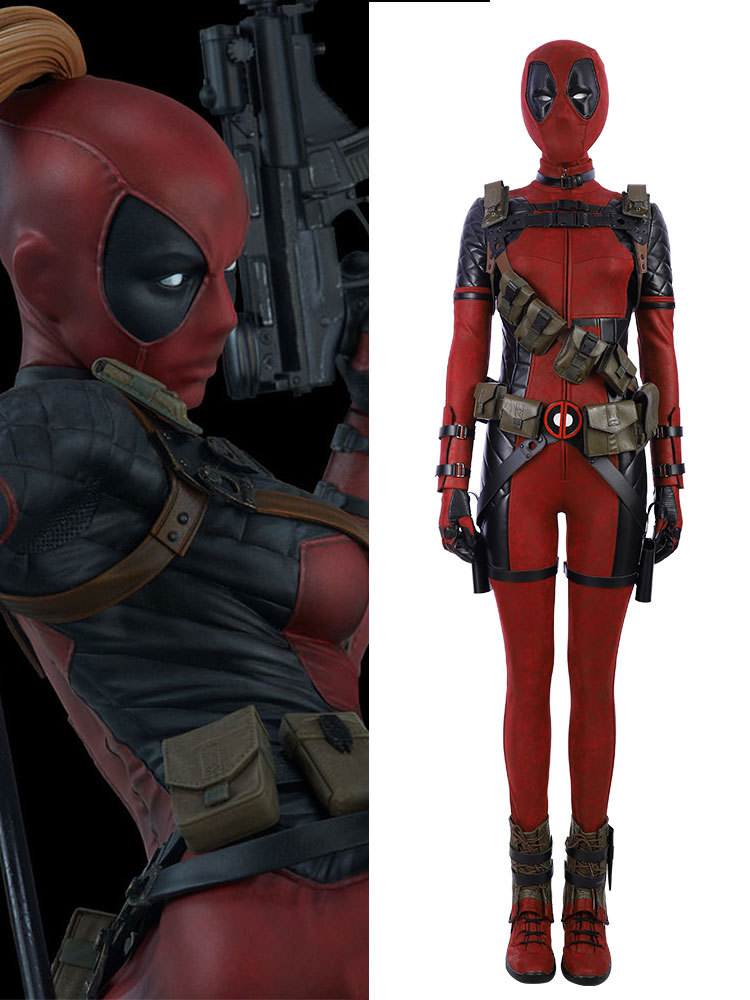 漫路云霄 女死侍cos服女版deadpool连体紧身衣cosplay服厂家直销