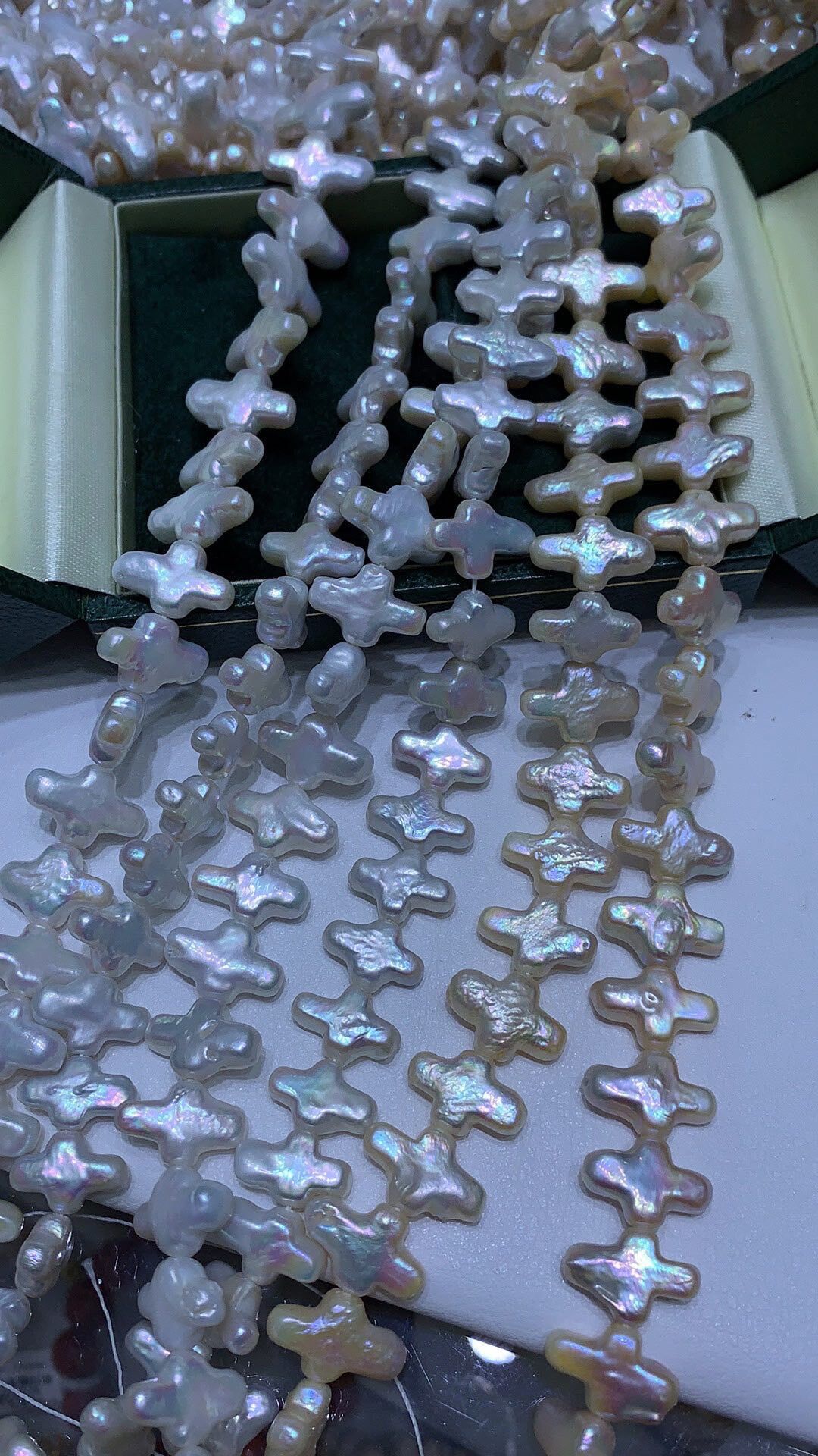 十字架淡水珍珠项链 巴洛克珍珠半成品
