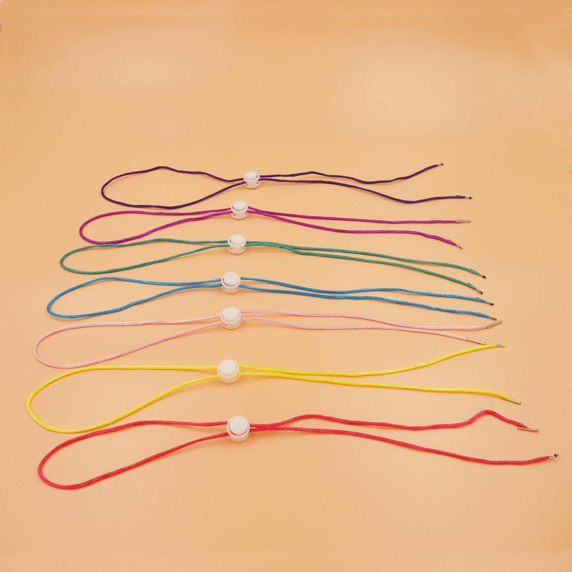 彩色防风绳 帽子防风绳 调节绳扣 下巴带 厂家直销