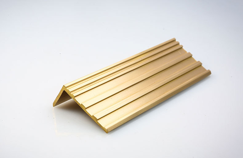 楼梯踏步金属铜防滑条厂家定制酒店会所装饰止滑铜条加工定做快速