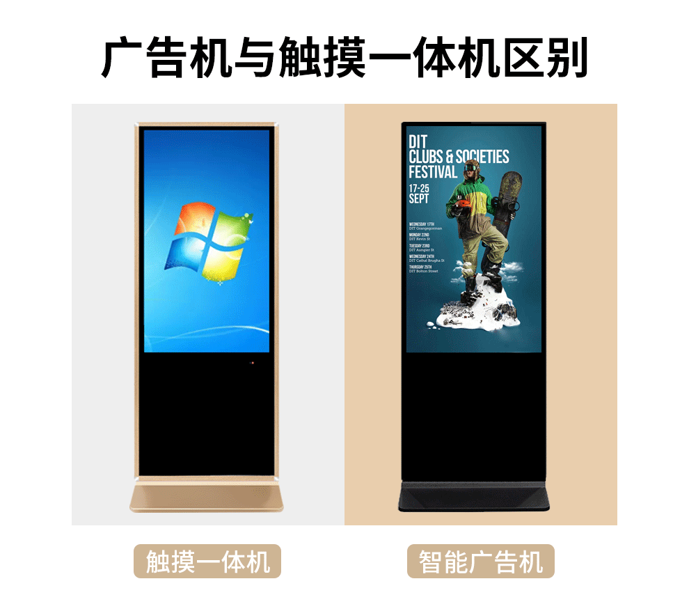 32/43/50/55/65寸立式广告机落地式触摸一体机高清显示屏查询触控