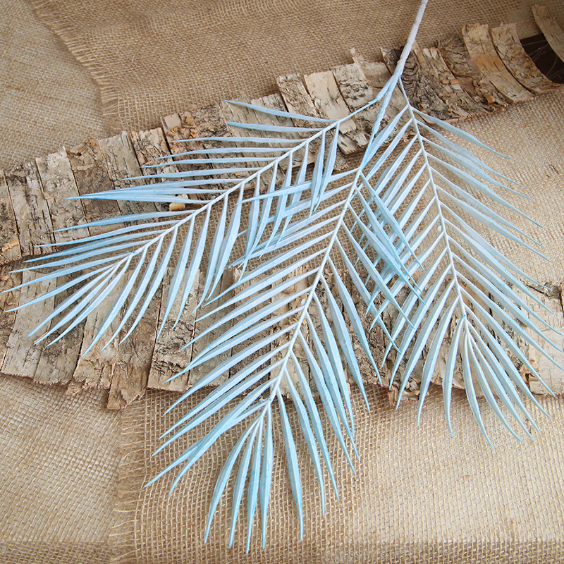 唯美三叉散尾葵叶棕榈树叶椰子树叶散尾叶针葵叶针叶婚庆仿真树叶