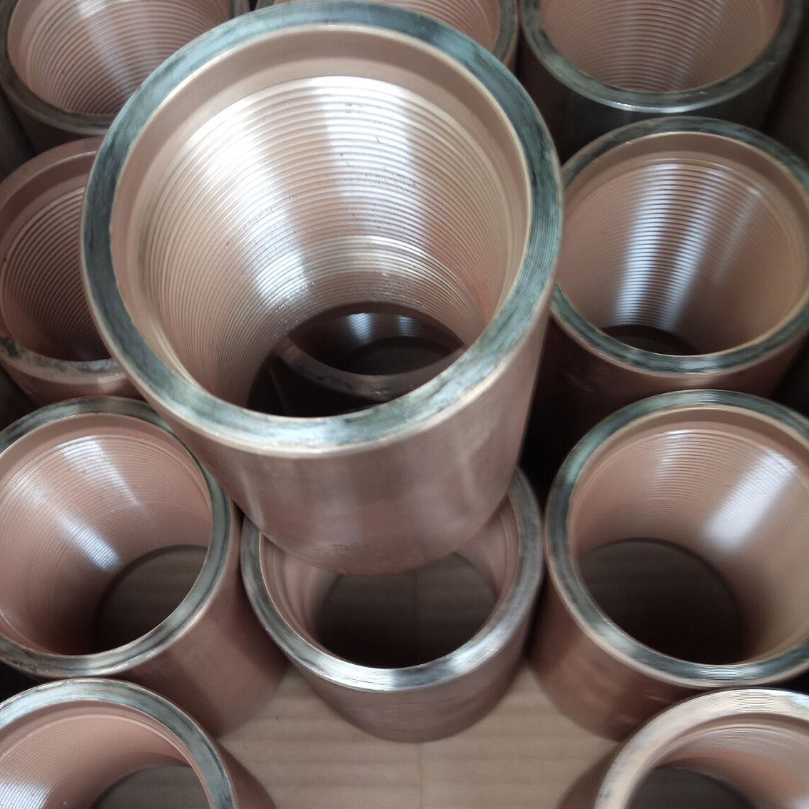 厂家供应镀铜套管接箍扣 镀铜表面处理 油田用途油管套管接箍钢管