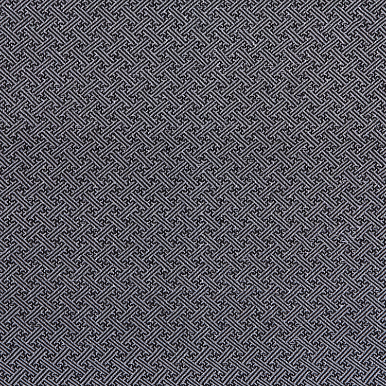 湖州呈祥面料混纺万字曲水纹黑白万字锦 供应手工装裱黑白万字锦