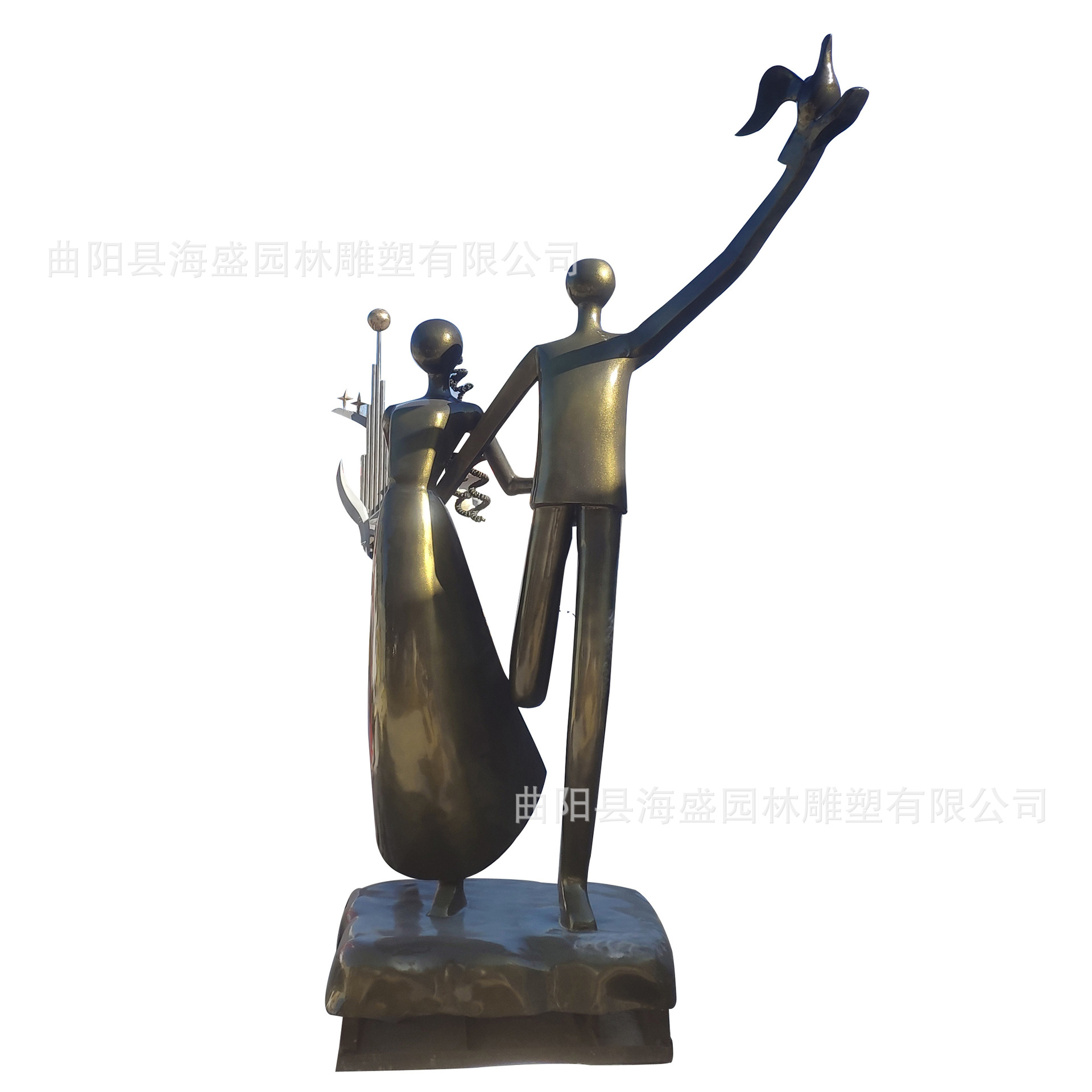 玻璃钢抽象人物爱情主题雕塑情侣跳舞雕塑公园商场步行街景观摆件