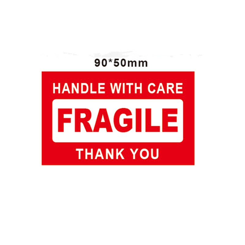 易碎贴纸英文易碎标签fragile易碎标贴警示贴箱贴10元200枚 现货
