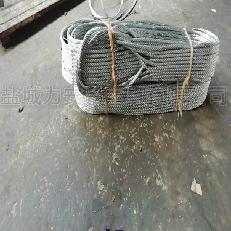 镀锌钢丝绳扁吊带5t/不锈钢钢丝绳吊装带/光面有油钢丝绳编织吊带