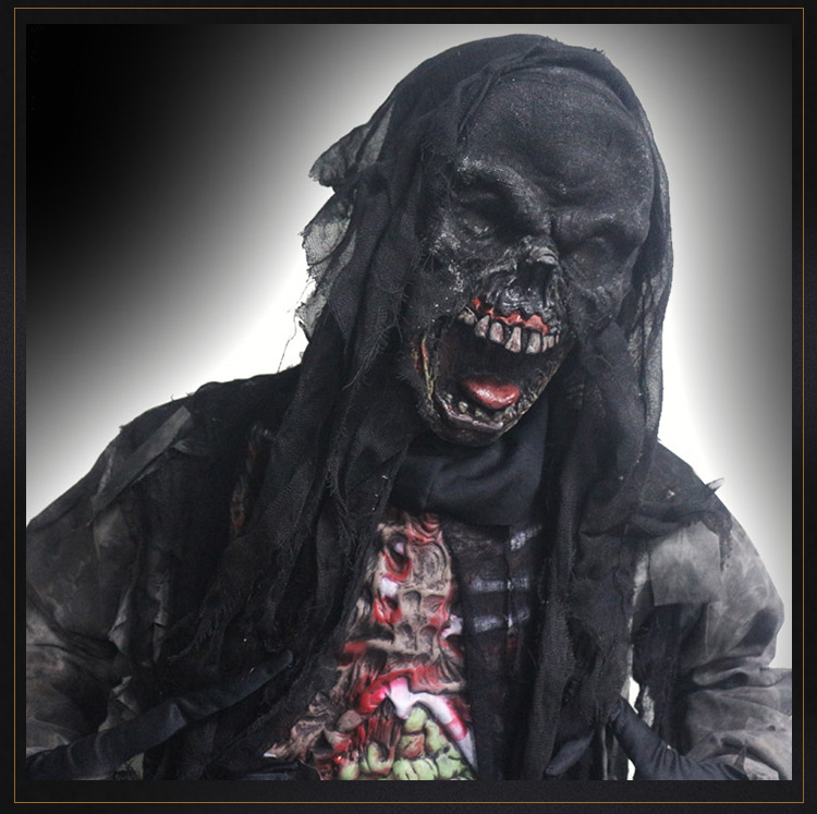 成人烧焦丧尸服装 舞会派对套头服 恐怖服装万圣节丧尸服
