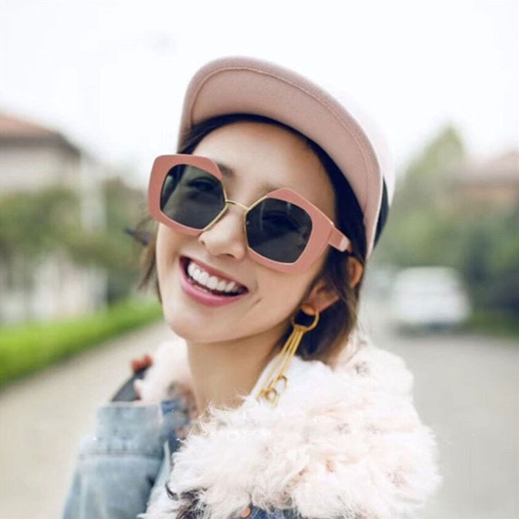 唐艺昕同款太阳镜女潮多边形显瘦墨镜时尚眼镜不规则太阳眼镜9081