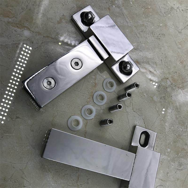 304淋浴房五金配件不锈钢玻璃门转轴飞机夹浴室门360度门轴天地夹