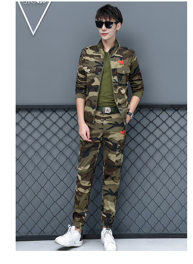 户外迷彩服套装男特种兵野战作训服春秋夹克外套休闲运动三件套潮