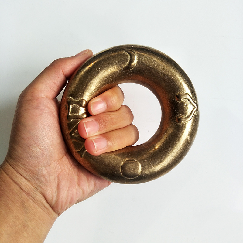 虎撑医铃纯铜串铃药师铃民间乡医郎中用药铃虎叉把玩收藏手摇铃铜