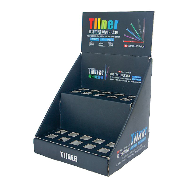 专业定制电子烟展示盒 pdq瓦楞一次性电子烟展示盒超市纸质展示架