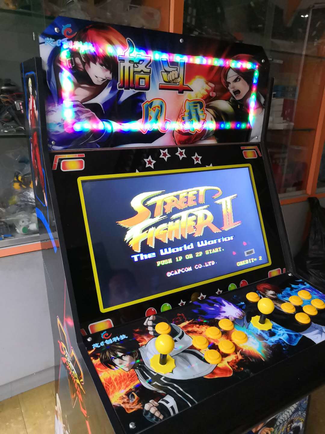 2020新款投币格斗机游戏机 双人摇杆街机格斗闯关街霸游戏机街机