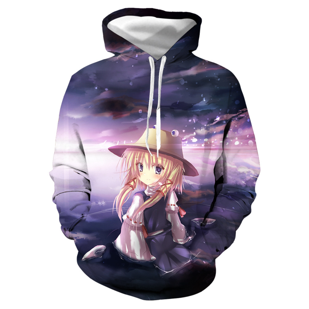 卡通动漫3d数码印花连帽衫可爱时尚运动衫二次元日本男女情侣卫衣