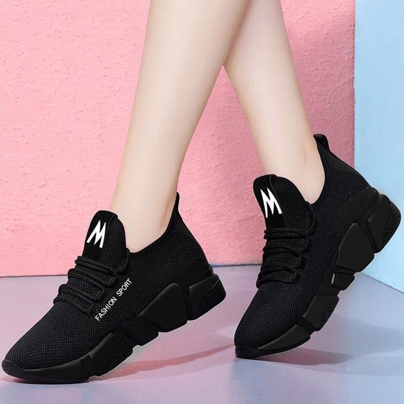 New Black Shoes Old Beijing Cloth Shoes Korean Style Versatile Student Women's Breathable Mesh Casual Shoes Factory Wholesale Delivery