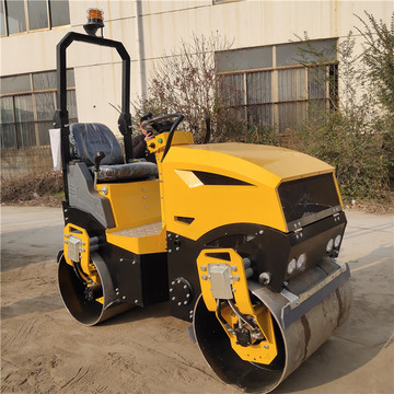 广东中山1.5吨压路机 全液压振动小型双轮压实机 草坪辊压机