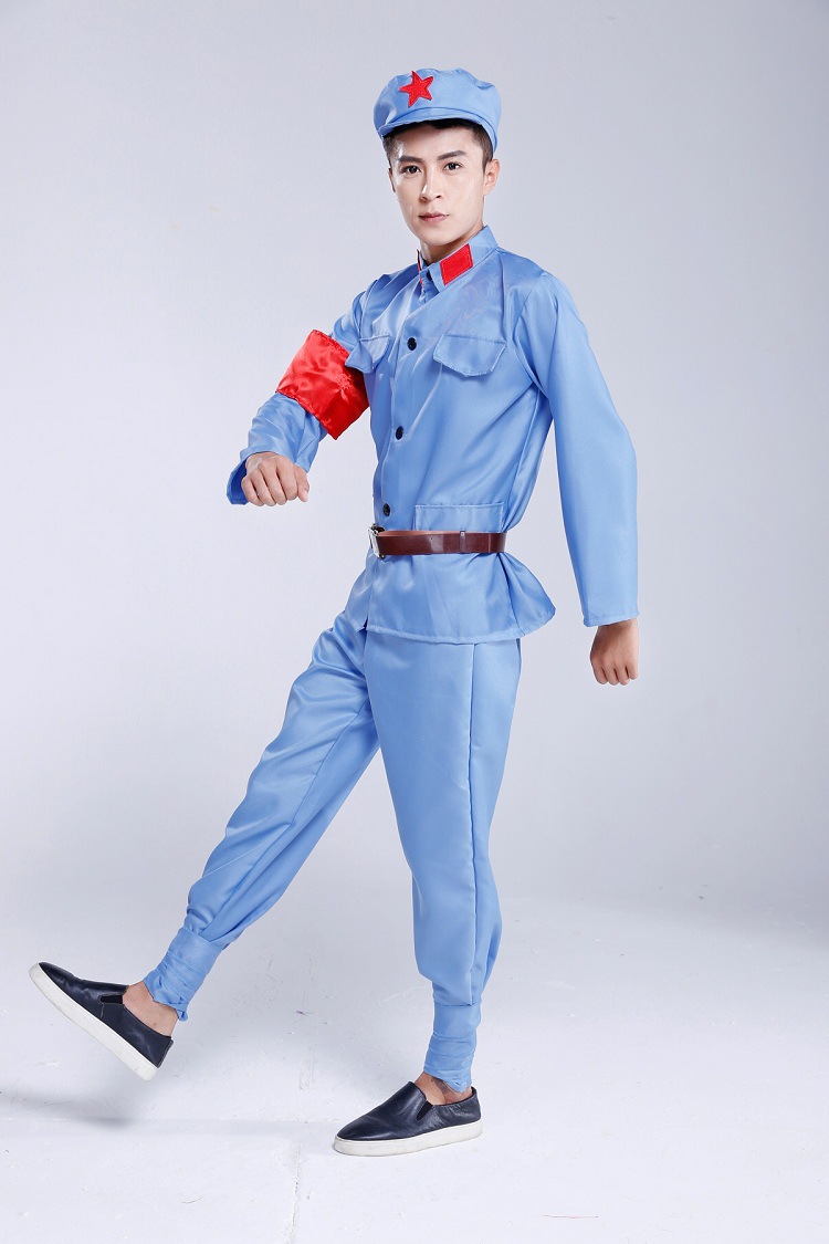 六一闪闪的红星儿童演出服小红军八路军衣服女童合唱舞蹈表演军装