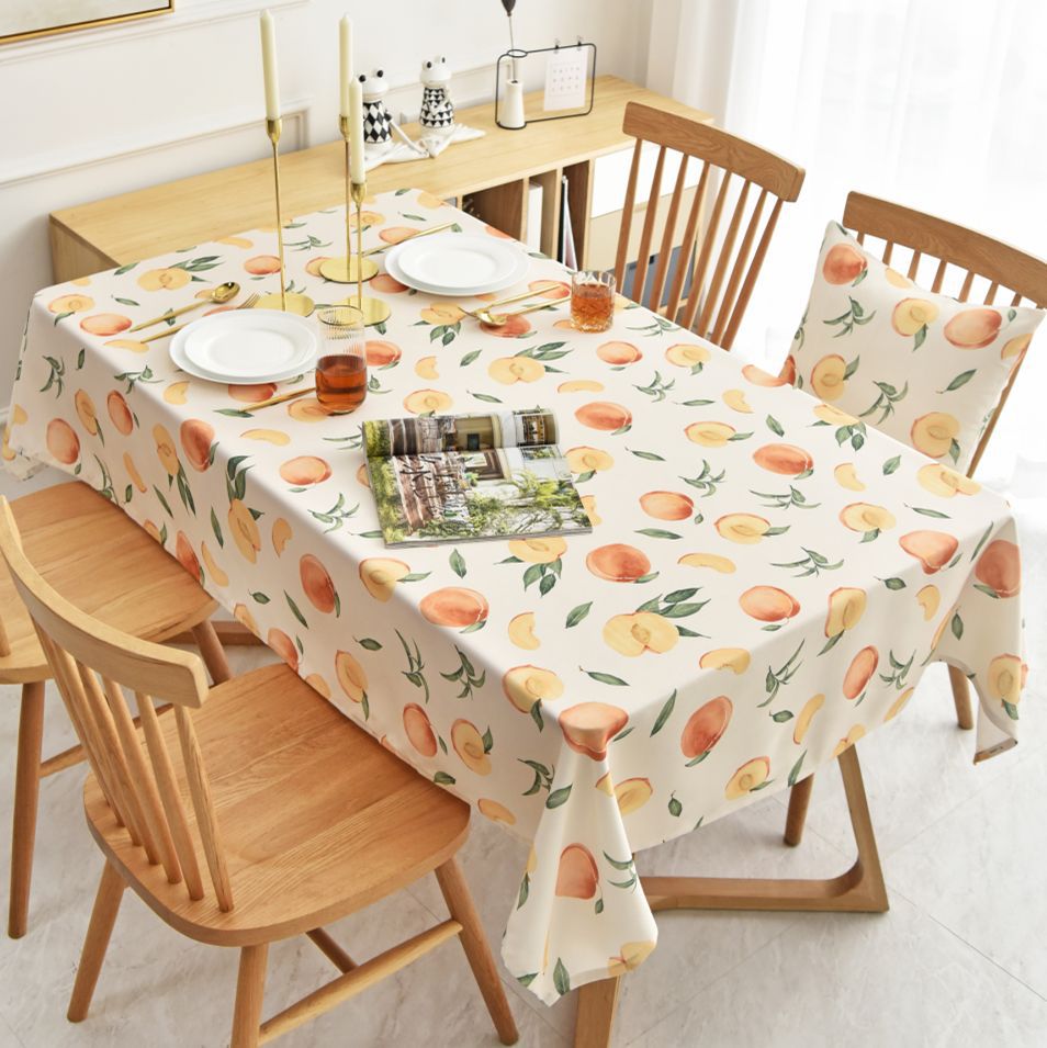 Nordic Instagram Style Simple Modern Tablecloth Fabric Cotton and Linen Fresh Fruit Waterproof Coffee Table Table Cloth
