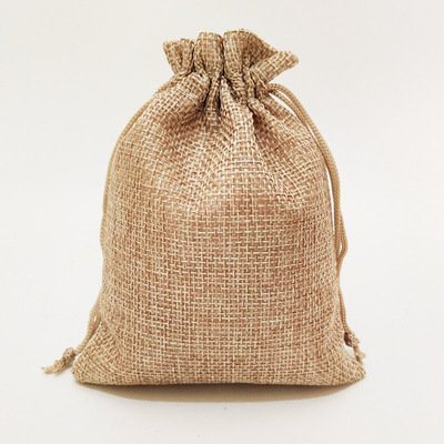 麻布束口袋珠宝首饰包装袋圣诞装饰小布袋抽绳礼品收纳袋批发现货